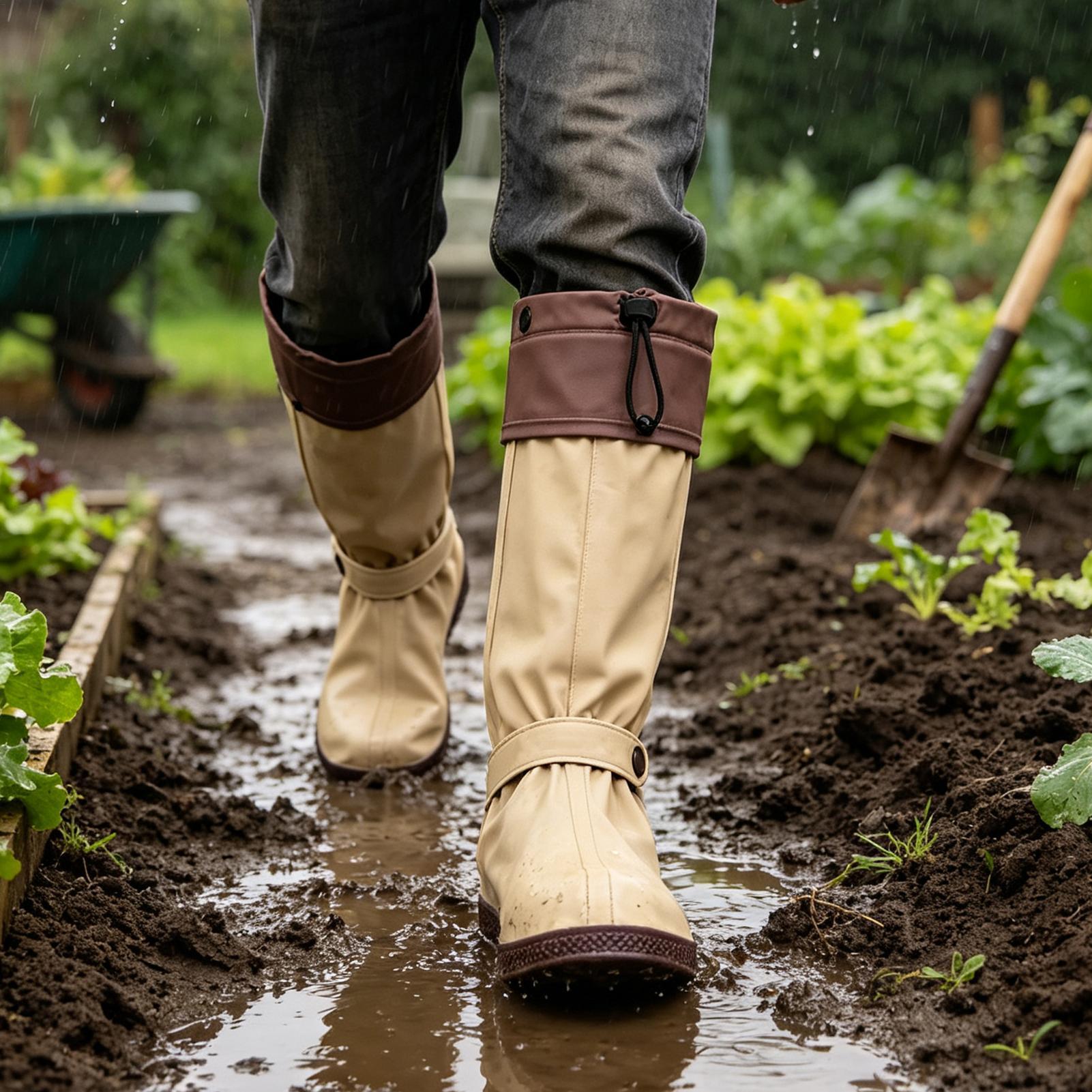 Cycling Commute In Rain - Couvre-chaussures de pluie réutilisables, pliables, imperméables,