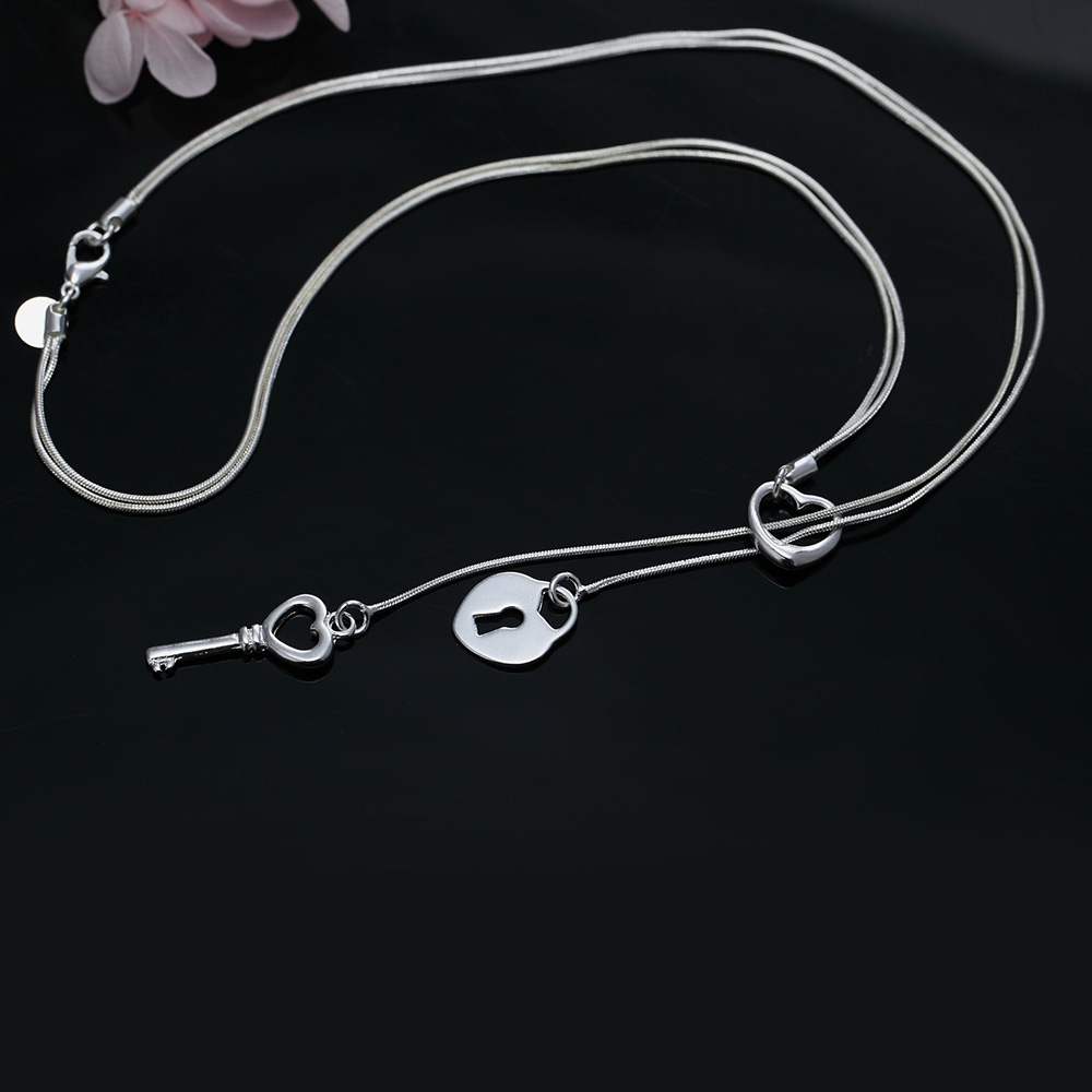 Collier romantique en argent r - Chain Lock Combination avis et prix